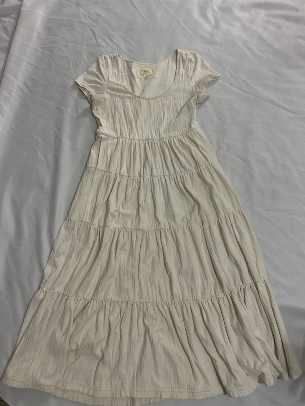 Anthropologie Maeve Cream maxi dress